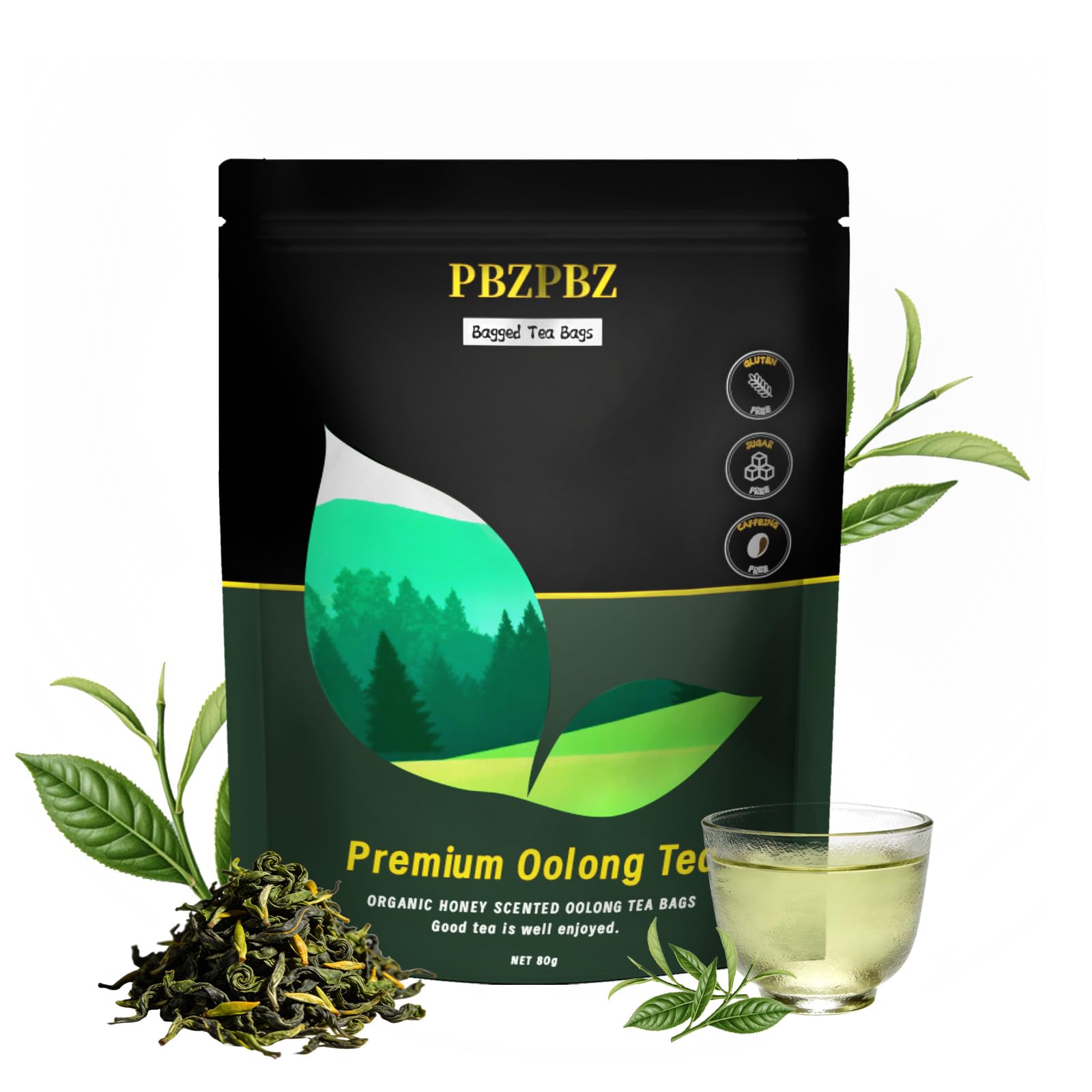 Oolong Whole Leaf Tea Bags | High-Altitude Sourced, Organic & Non-GMO | Supports Daily Relaxation | Smooth Floral Honey Flavor, Daily Wellness Ritual
