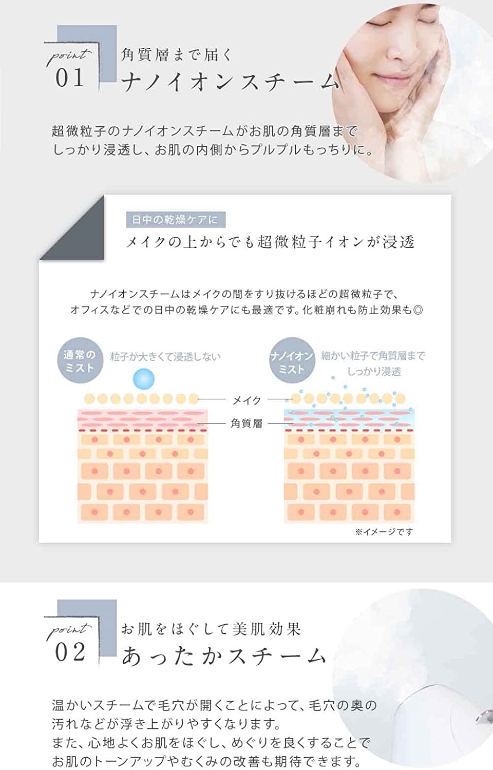 Amazon.co.jp: スチーマー美顔器 フェイスチーマー スキンケア