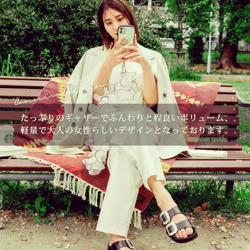 [Rename] Ruffle Strap, Smartphone Shoulder Tulle, Outdoor, Neck Hanging, Cute, Cute (Black)2