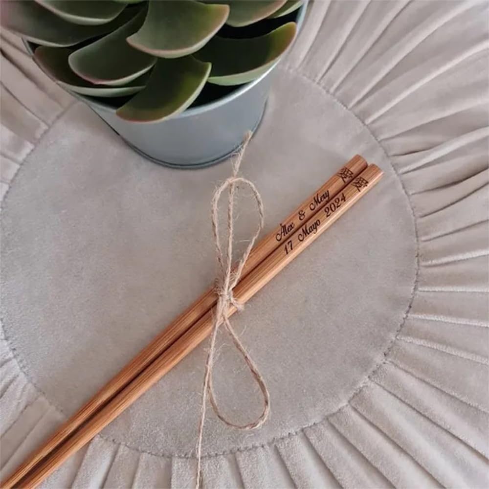 Lot de 50 baguettes personnalisées avec nom, lettrage personnalisé pour mariage, baguettes personnalisées