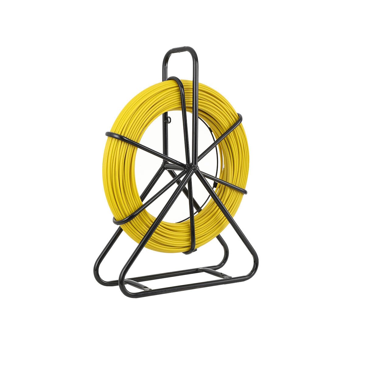 Sonda Passacavi in Fibra di Vetro 130 m, Tubo per Condotto in Fibra di Vetro con Supporto in Metallo 6mm Tirante in Fibra di Vetro per Filo, Infilatore per Cavi per Condutture