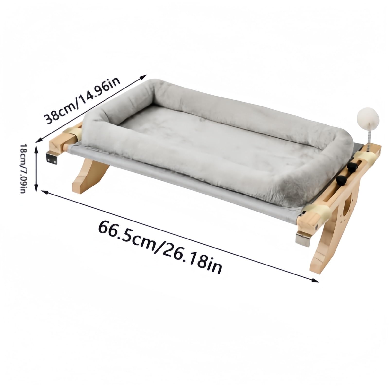 Matelas pour chat, design hamac de fenêtre, convient pour toutes les saisons, convient à tous les types de chats, peut être placé sur le rebord de la fenêtre, le sol et le chevet, avec griffoir pour