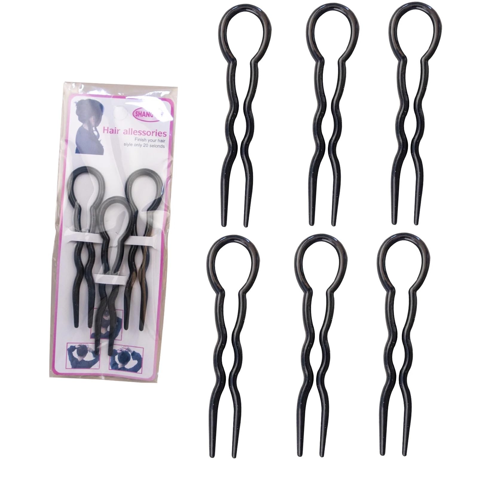 Forcine per capelli a forma di U, 150 pezzi, alla moda, strumenti per acconciature a forma di U, fermagli magici per capelli pieghevoli, semplici e comode forcine per donne (marrone)