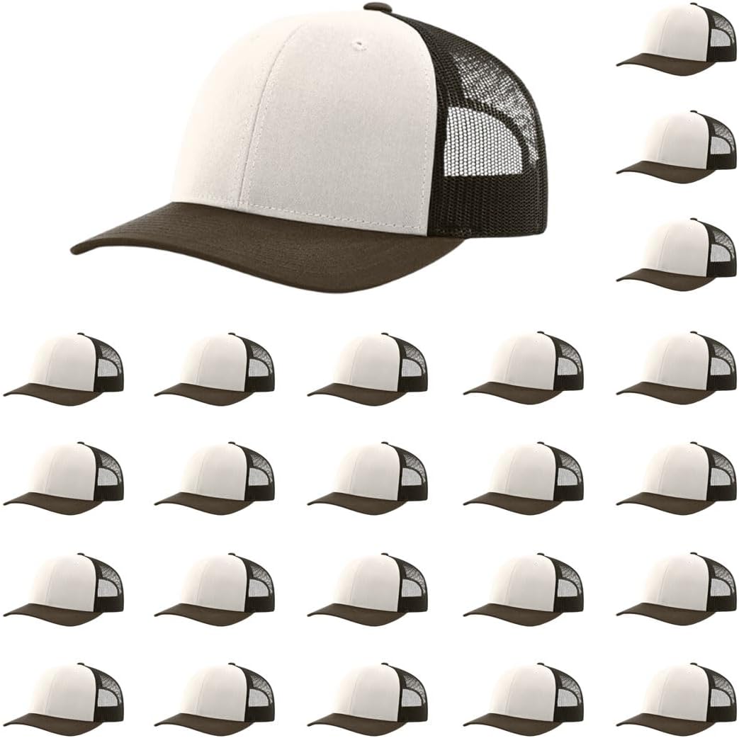 Richardson 112 Classic Six-Panel Adjustable Snapback Trucker Cap | Bulk Packs Available