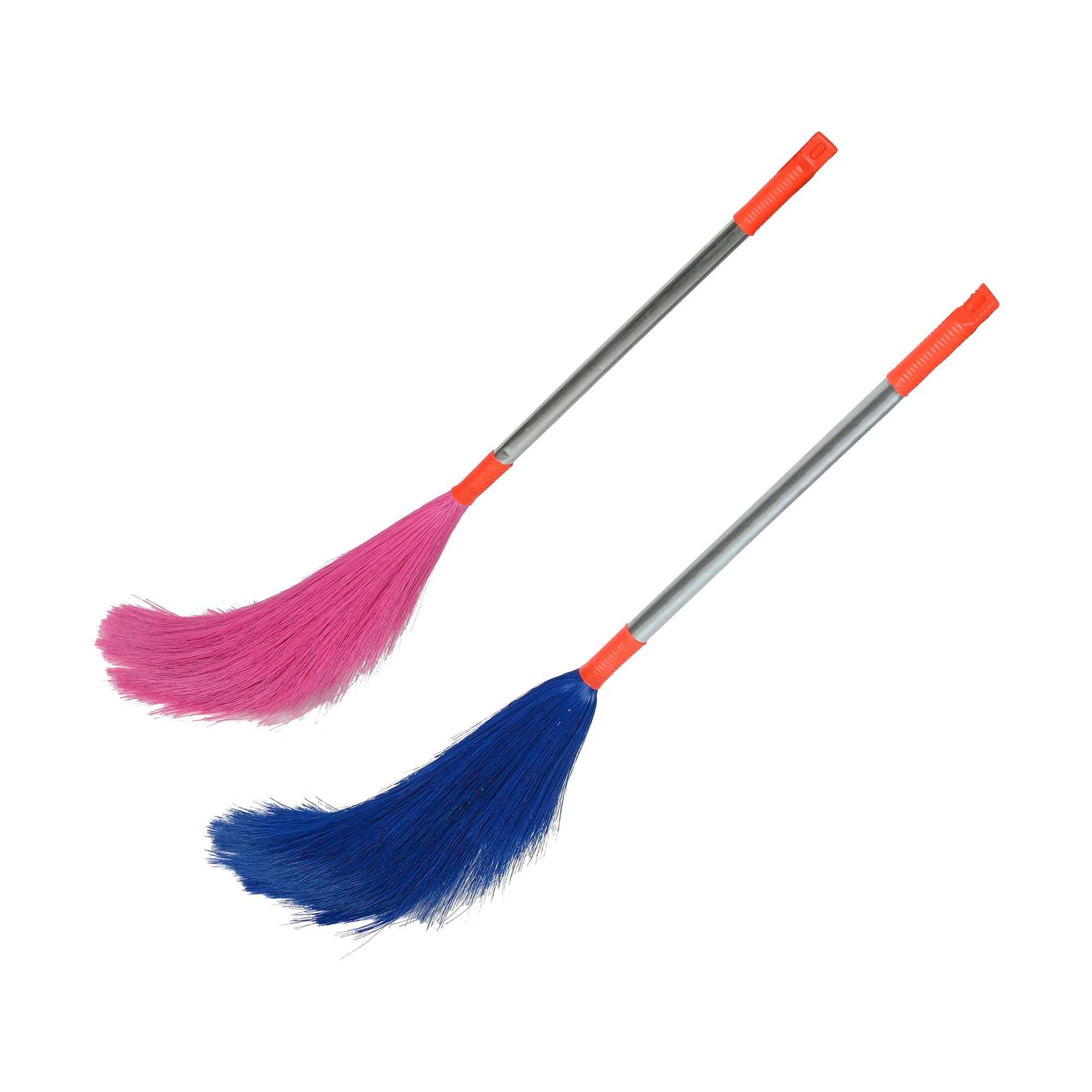 Turtuls Group Plastic Long Lasting Stanless Steel Broom Indoor Outdoor Cleaning 42x1 Inch Size Multicolor Pack-2 (B0D58HMJXK) Amazon Price History, Amazon Price Tracker