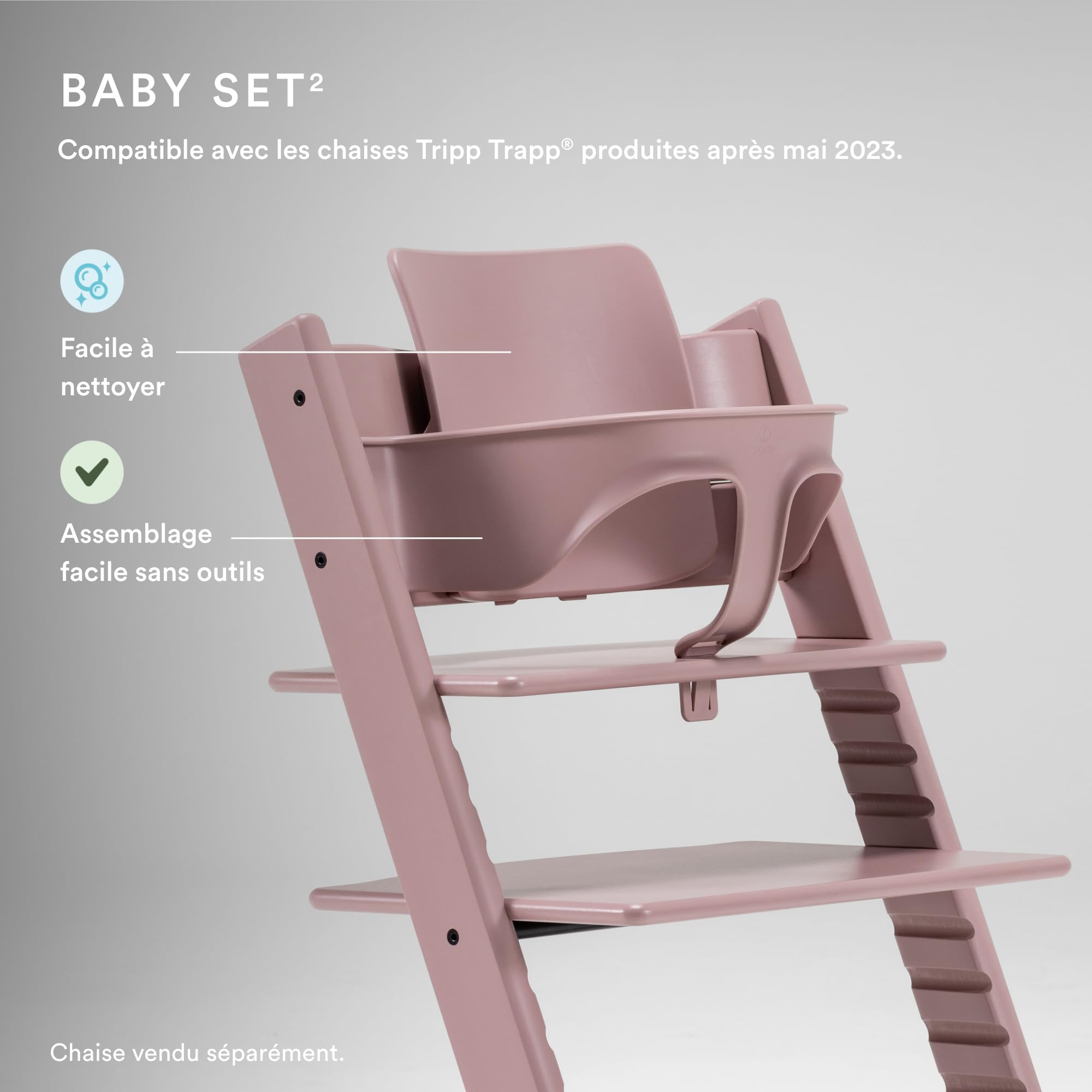 Baby Set 2 pour chaise Tripp Trapp Heather mauve - Stokke