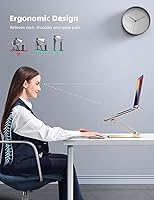 Vista 2 de Lamicall - Soporte ajustable para laptop, portátil, soporte elevador para laptop, soporte de aluminio para escritorio plegable, soporte ergonómico