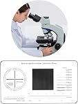 Multifunction Microscope Micrometer Calibration Ruler Slide，Microscope Reticle Micrometer/Microscope Calibration Grid/Microscope Camera Calibration Slide/Micrometer Ruler for Microscope