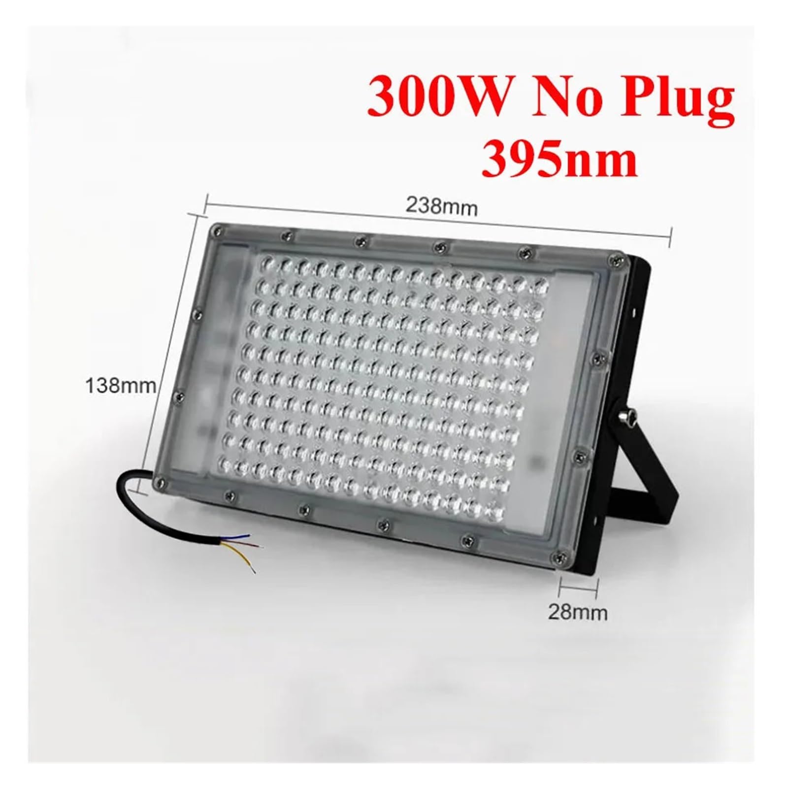 Reflector LED UV de 300 W, 395 nm, 400 nm, resistente al agua, luz ultravioleta negra for fiestas, escenarios, bailes, bodas y decoración Alta energía, ampliamente utilizado