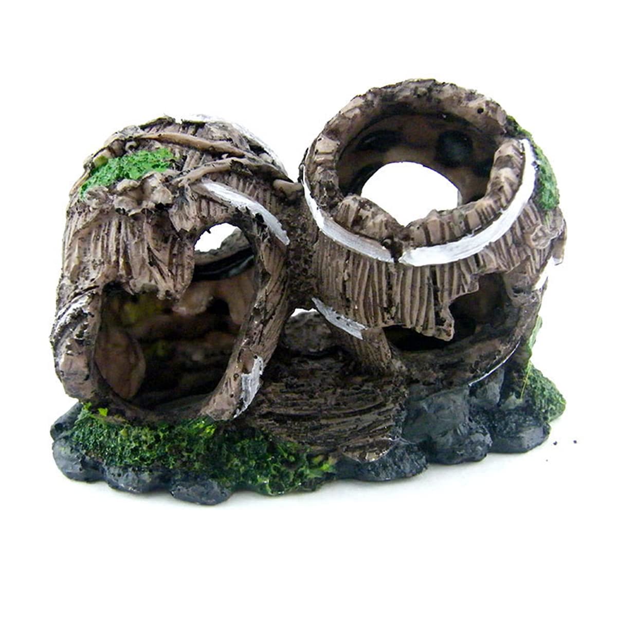Decorazioni per Acquari in Resina, Decorazioni per Acquari Riparo per La Casa del Foro Decorazioni Paesaggistiche per Acquari Ornamenti Rocciosi Adatti,14x6x10cm