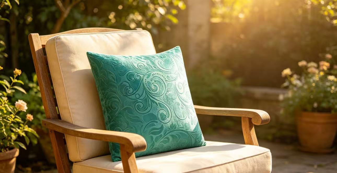 TangDepot Heavy Velvet Embossing Throw Pillow Cover, Classis Floral Anaglyph Velvet Fabric, Lumbar Pillow Cover, Indoor/Outdoor Pillowcase - (28" x 28", C42 Bright Green)