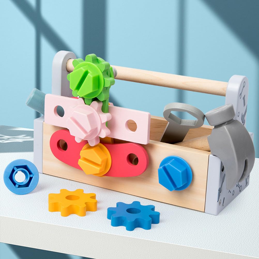Caja de Herramientas de Madera, Juguete de Juego de Reparación de Imaginación