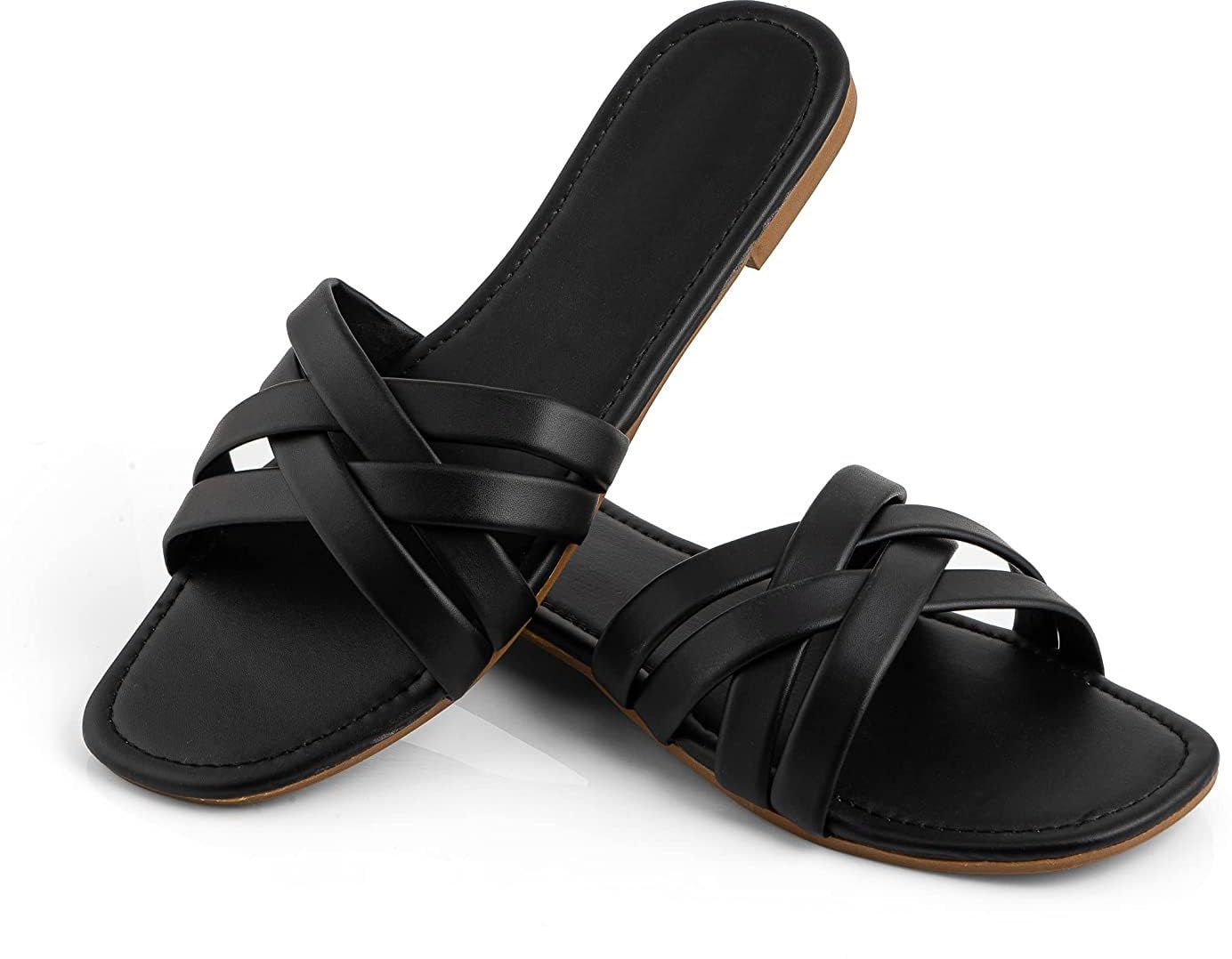 LEEFANT Fashion Sandal for Womens | Flip Flop Slippers for Women (1-BTS-SKY-BLK-7) (B0CW6FWQ15) Amazon Price History, Amazon Price Tracker