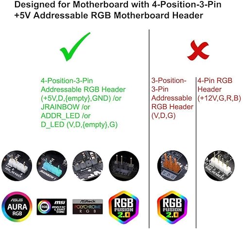 Miniatura 7 de Cooler Master Cable divisor de sincronización LED ARGB de 1 a 5, compatible con funda RGB direccionable de 3 pines, enfriador líquido, placa base