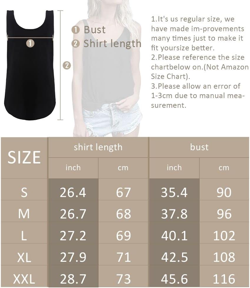 OMSJ Women Shirts Sleeveless Summer Tunic Loose Fit Tank Tops - Image 5