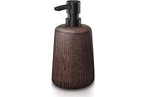 Handmade Dark Brown Wood Soap Dispenser: Elevate Your Bathroom Décor