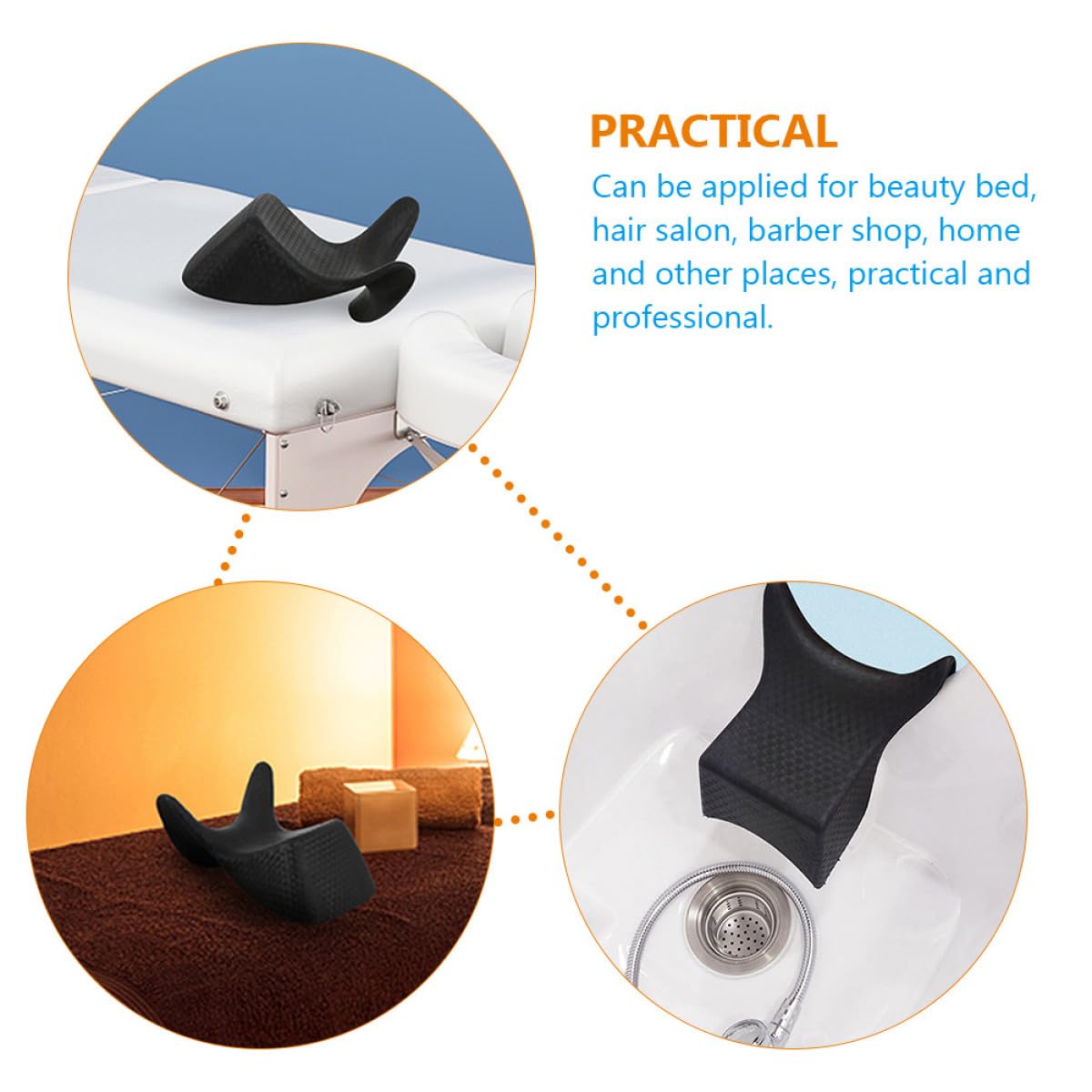 Uonlytech 2 Unidades Reposacabezas para Salón de Peluquería y SPA Almohada de Bañera Soporte Cuello Cómoda y Estable para Lavado de Cabello en Camas de Champú