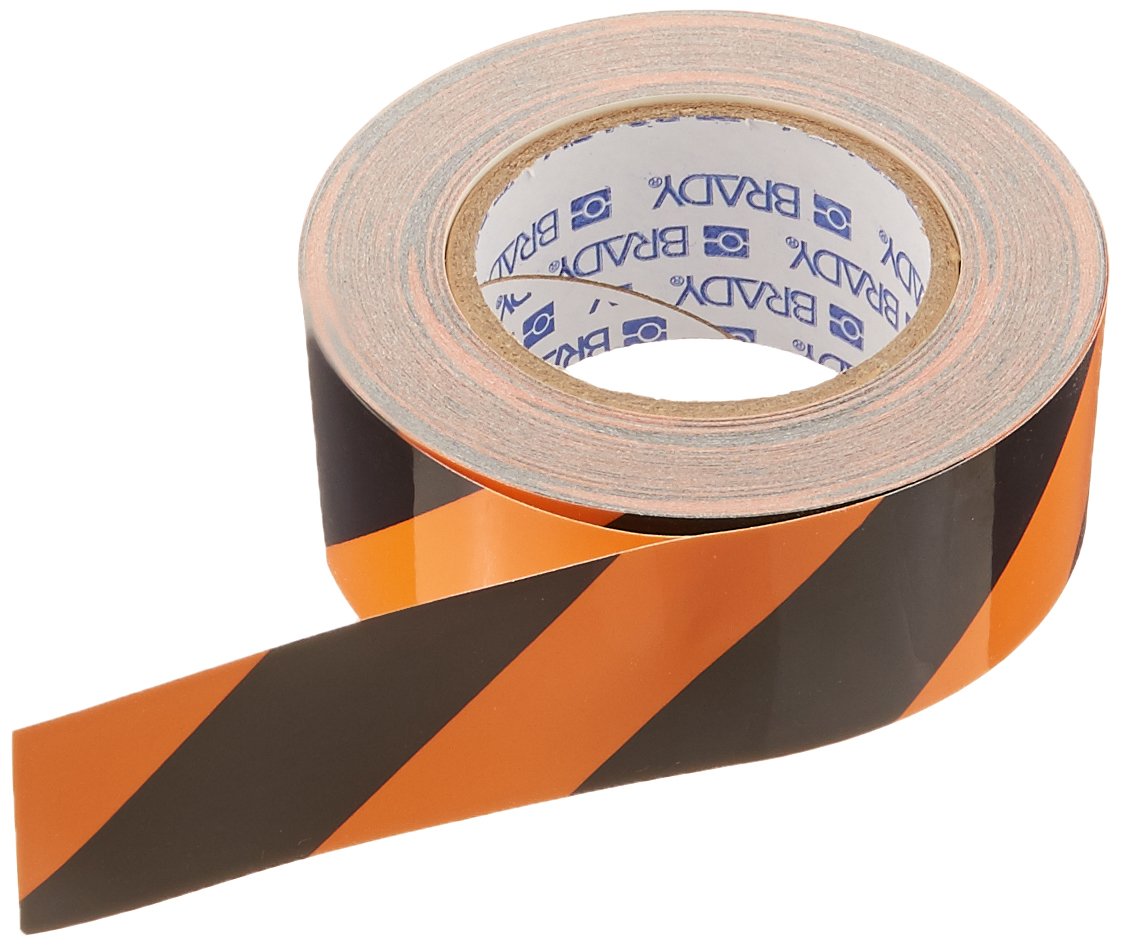 Marking Tape, Cont Roll, Blk/Orange100 ft.
