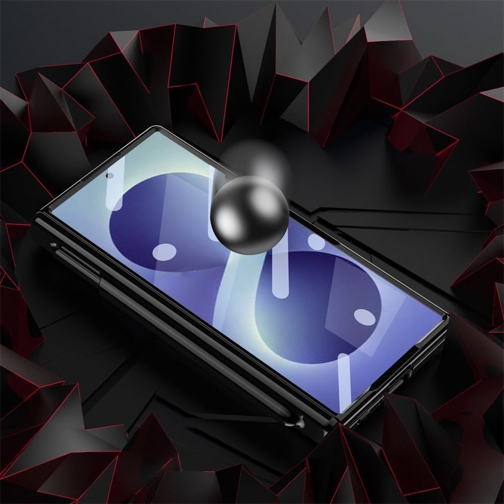 Compatibile con Samsung Galaxy Z Fold 8 Ultra Custodia trasparente con supporto (argento)
