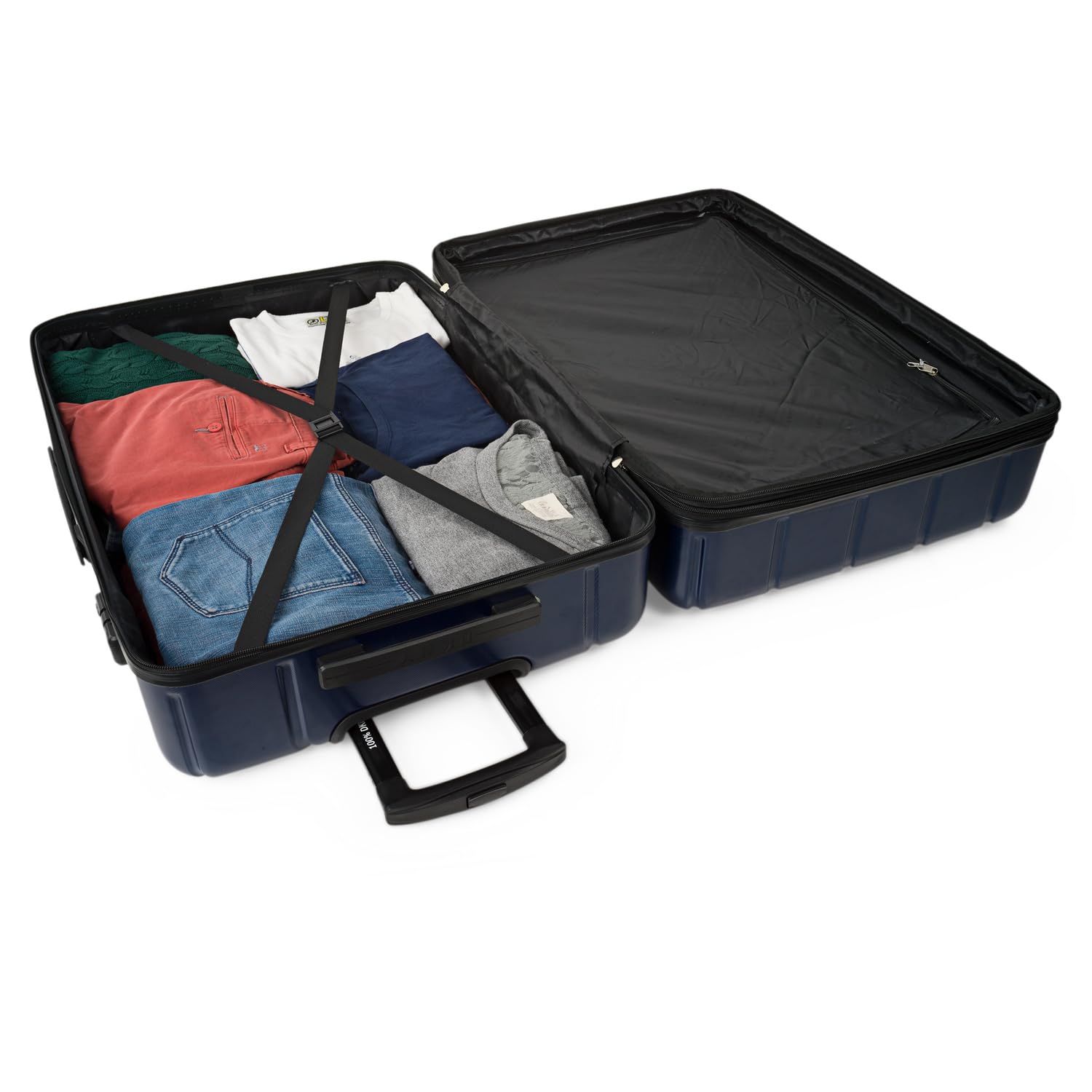DKNY - Lekkie walizki duże - Duża walizka z twardej skorupy ABS 75 cm - Lekkie walizki duże z zamkiem szyfrowym - Sztywne, Navy