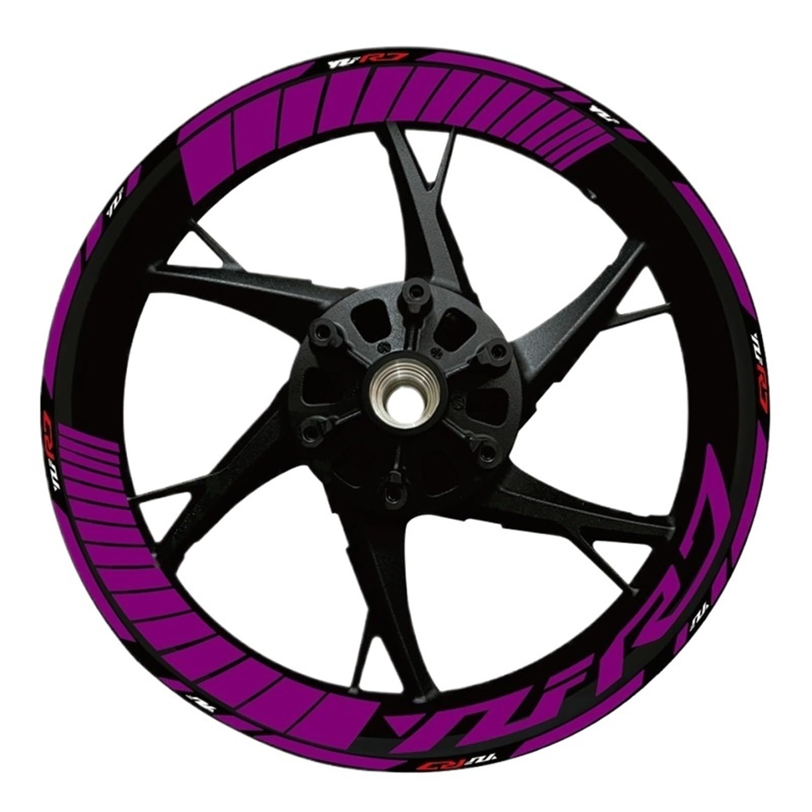 Calcomanía Decorativa para Buje Rueda Interior Y Exterior Motocicleta 17 Pulgadas Pegatina Reflectante para YZF R7(Set Meal 2)