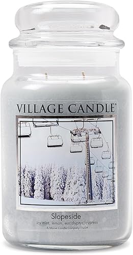 Village Candle Slopeside, Vela perfumada de cristal grande Apothecary, 21.25 onzas