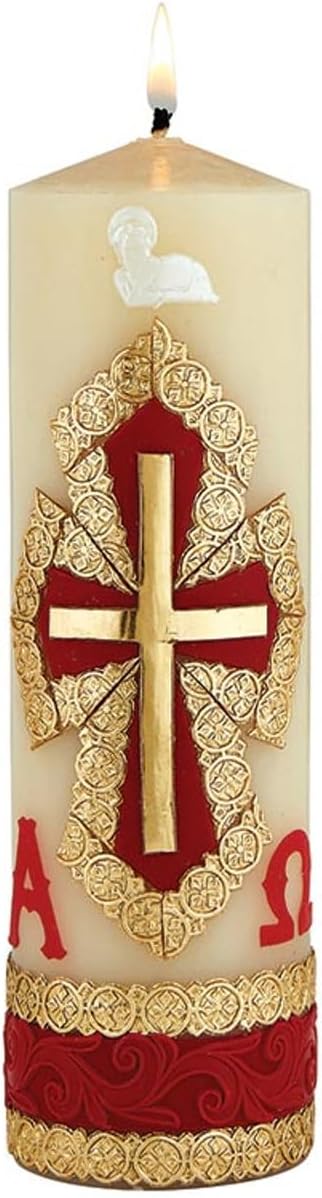 Devotional Candles Hand Decorated Family Prayer Candle by Will & Baumer, 8-Inch, Celtic Cross