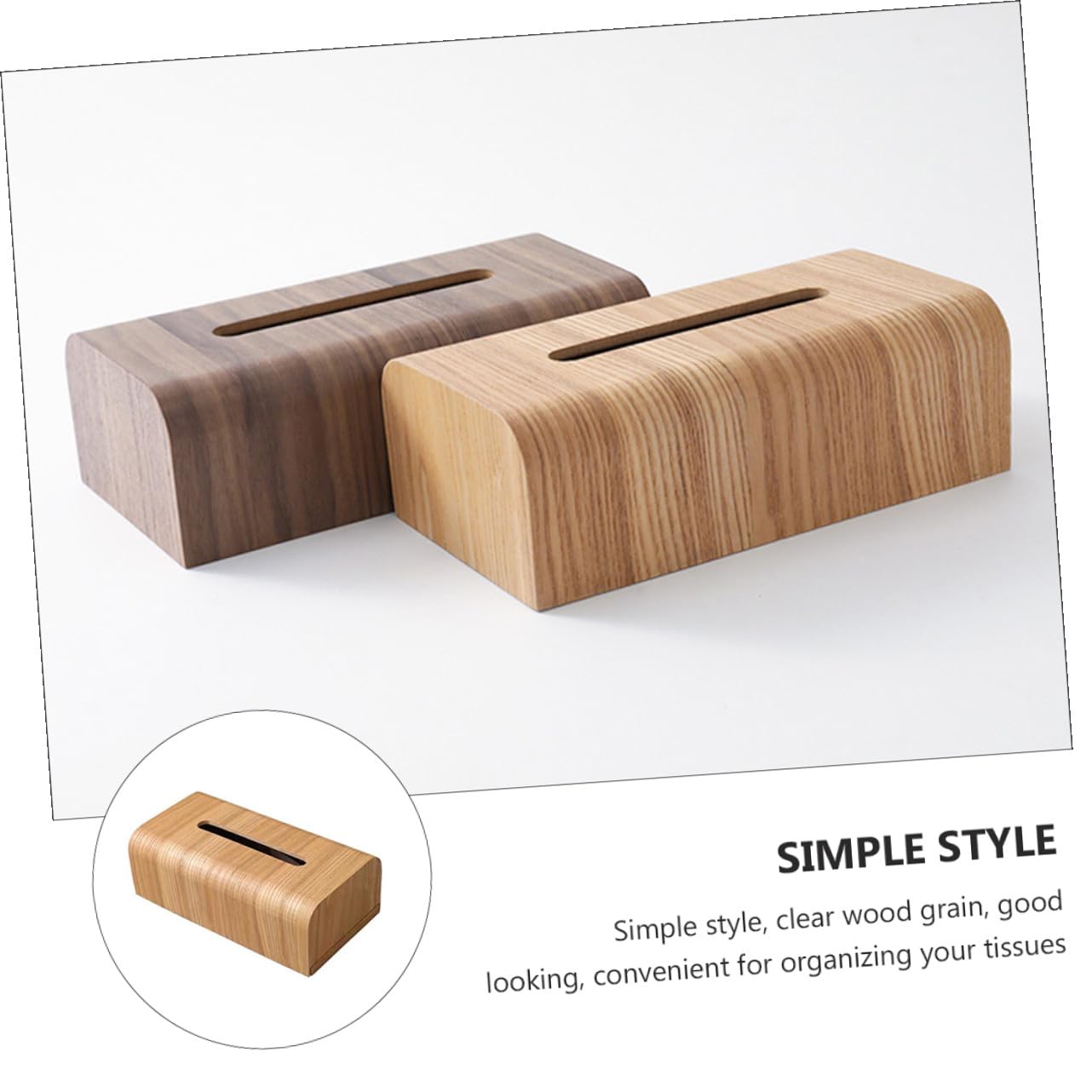 Chic Holz Tissue Box Japanischer Stil Tisch Tissue Halter Wohnaccessoire Badezimmer Serviettenbox Kompakt Leicht Stilvoll