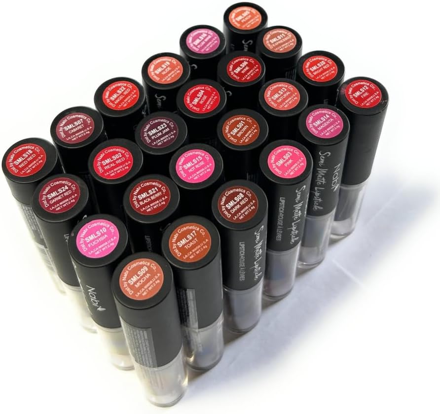 24 Colors Nabi Semi Matte Lipstick Set, Smooth Application and Won’t Dry Out Lips, Long Lasting