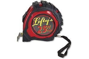 Left-Handed Tape Measure with Rubber Guard 25', the Perfect Measuring Tool for Southpaws.