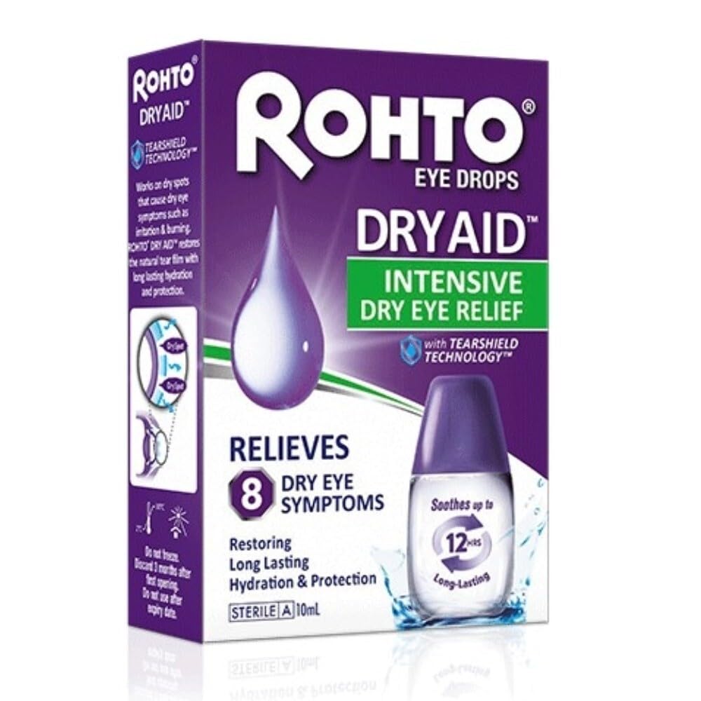 ROHTODry Aid Intensive Dry Eye Relief - Eye Drops, 10 ml (Pack of 1)