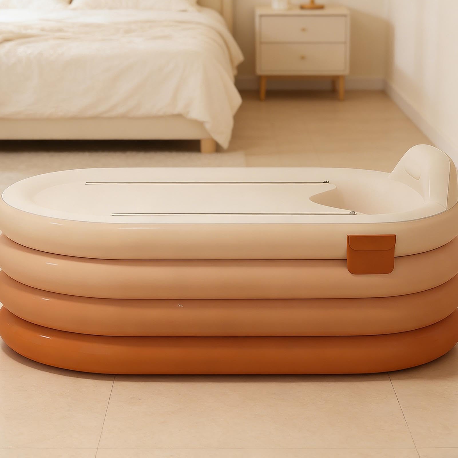 Vasca da Bagno Gonfiabile | Secchio per Doccia con Pompa a Pedale,Vasca Gonfiabile per Adulti,per Relax, Hotel, Appartamento