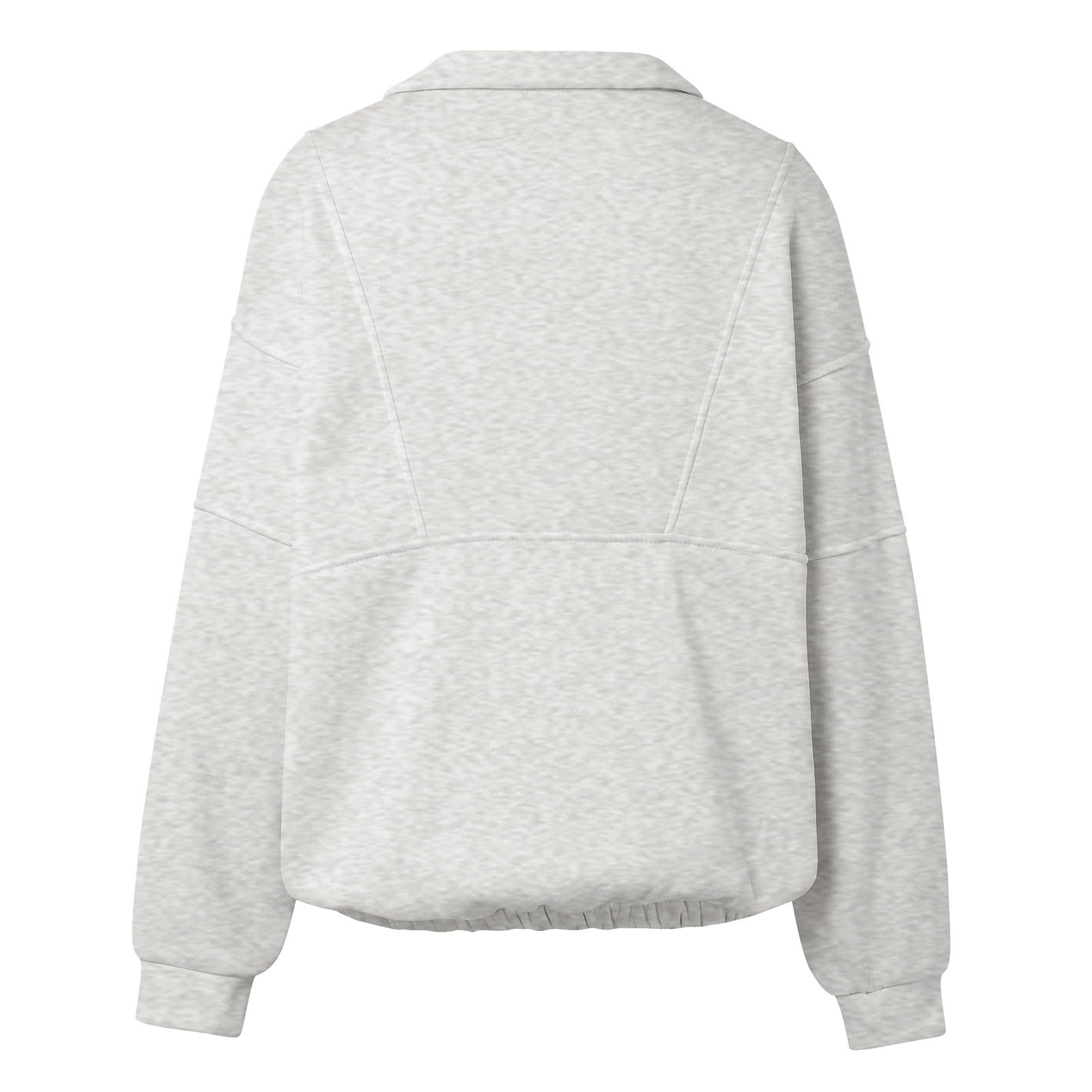 Sudaderas de moda con media cremallera para mujer, casual, manga larga, cuello con cremallera de un cuarto, trajes de invierno y otoño, cuello alto, ajuste holgado, lindas camisetas cómodas para mujer