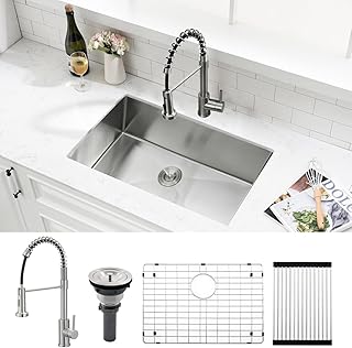 Undermount Single Bowl Kitchen Sink Combo
