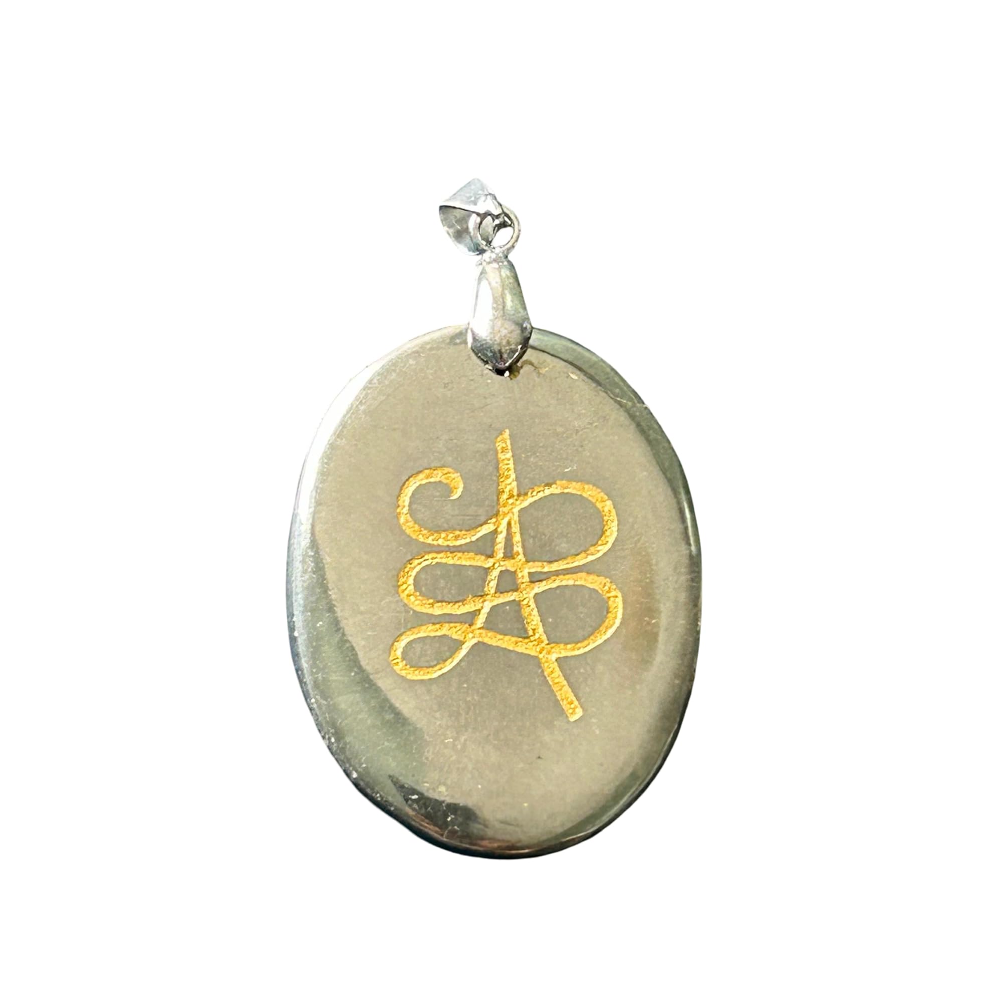 Serein Pyrite Zibu Coin Pendant Healing Crystal Money Magnet Locket Attracted Cash Flow Wealth Stone with Angelic Number Oval Shape Good Luck Charm Necklace Spiritual Vastu Wellness for Man & Women 1