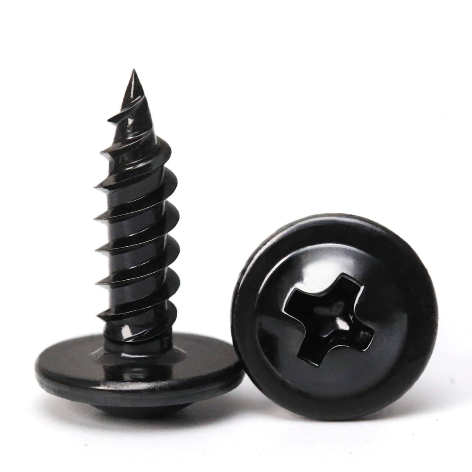 Black Wood Screws,#8×5/8 inch 350Pcs Black Phillips Modified Truss Head Wood Screws Quick Metal Self Tapping Zinc Oxide Used in Household Appliances,