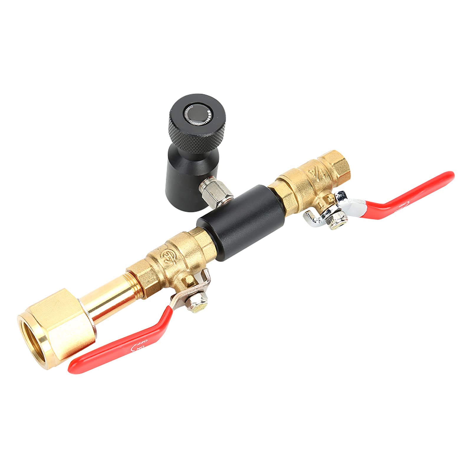 【𝐖𝐢𝐞𝐥𝐤𝐚𝐧𝐨𝐜】 Zawór sodowy, adapter do napełniania cylindra CO2 podwójny zawór CGA320 z sodą czarny zawór ASA instrukcja obsługi do strumienia gazowanego