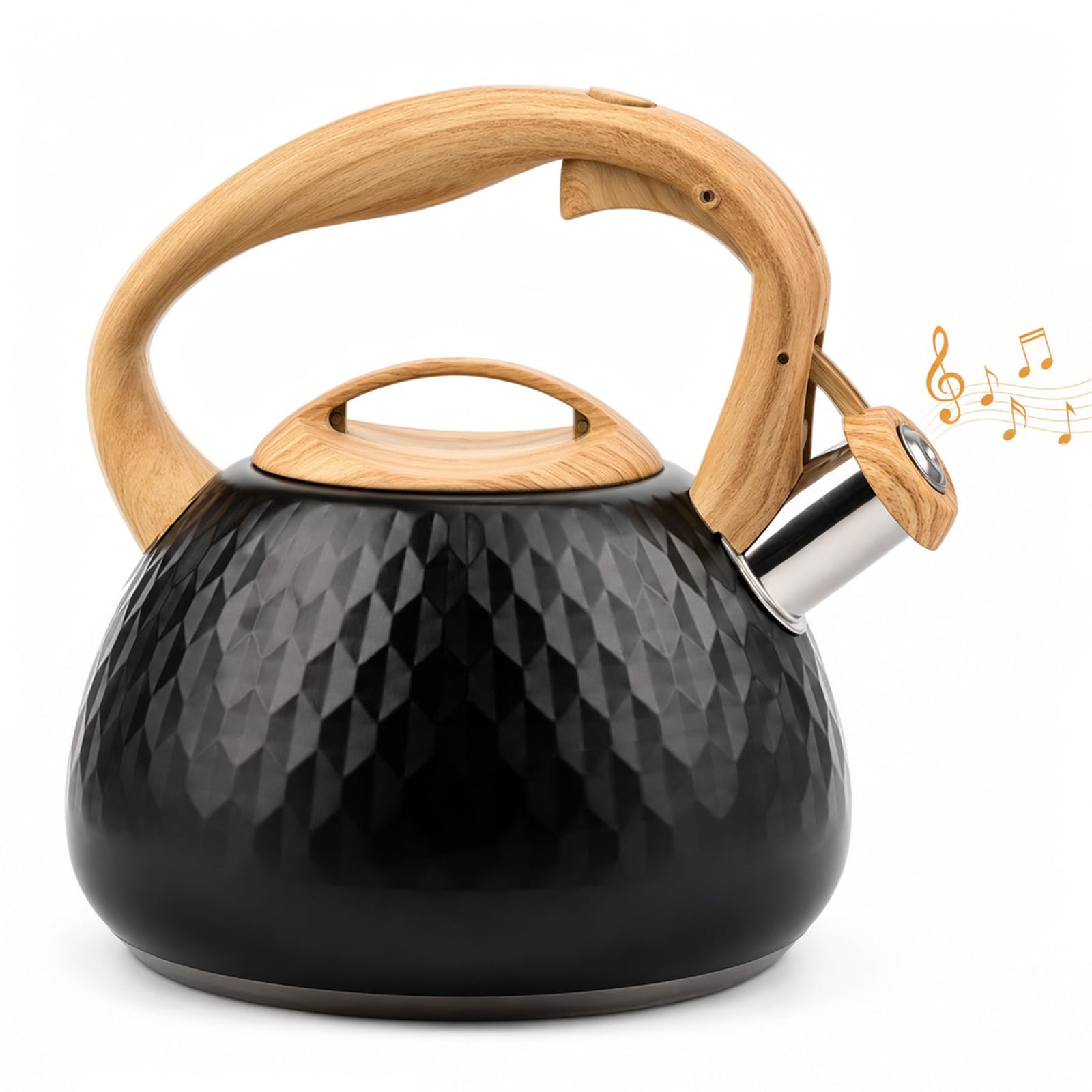 Stove Top Kettle, 3L Food Grade Stainless Steel Whistling Kettle