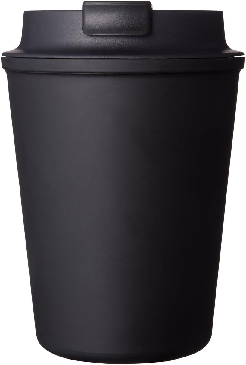 Rivers Drinkware Wallmug Double Walled Plastic Travel Cup, Black, 350 ml (SLBK)