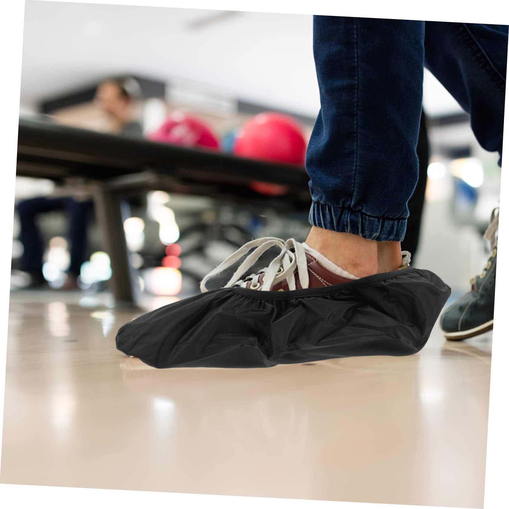 Sosoport 2sets Bowling Sports Shoe Cover Waterproof Elastic Anti-Slip Outdoor Sneaker Covers Ideal for Rainy Weather 2pcs*2