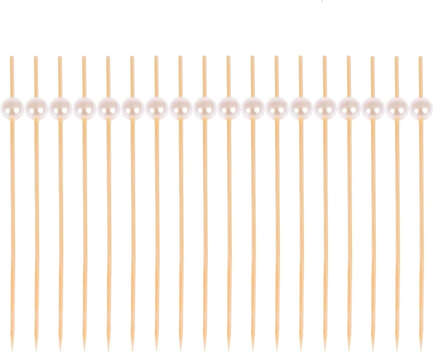 Cocktail Picks 1000pcs 12cm Fruit Stick Fancy Toothpicks for Appetizers Cocktail Toppers Pearls Soft