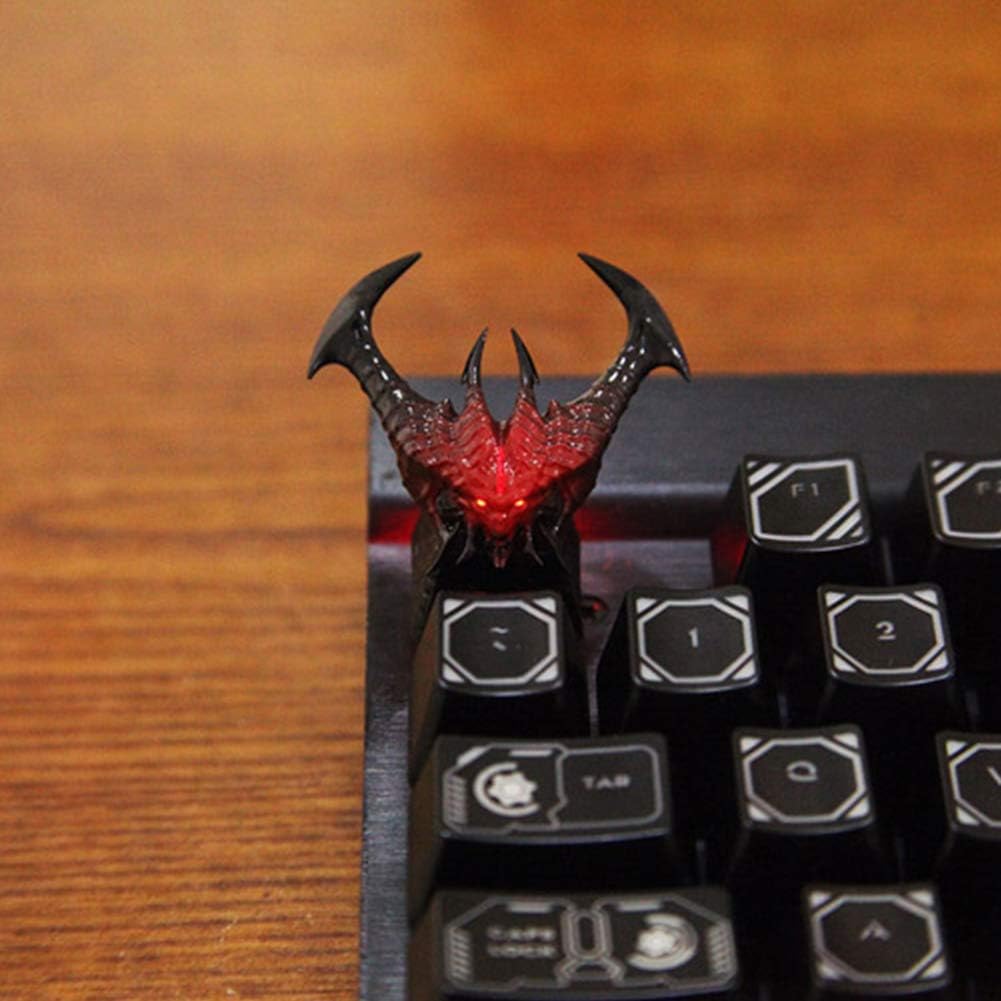 Al Diablos Backlight Resin Keycap for Cherry Switch Mechanical Keyboard Cap DIY Gaming Keyboard Dark Demon with Retail Box