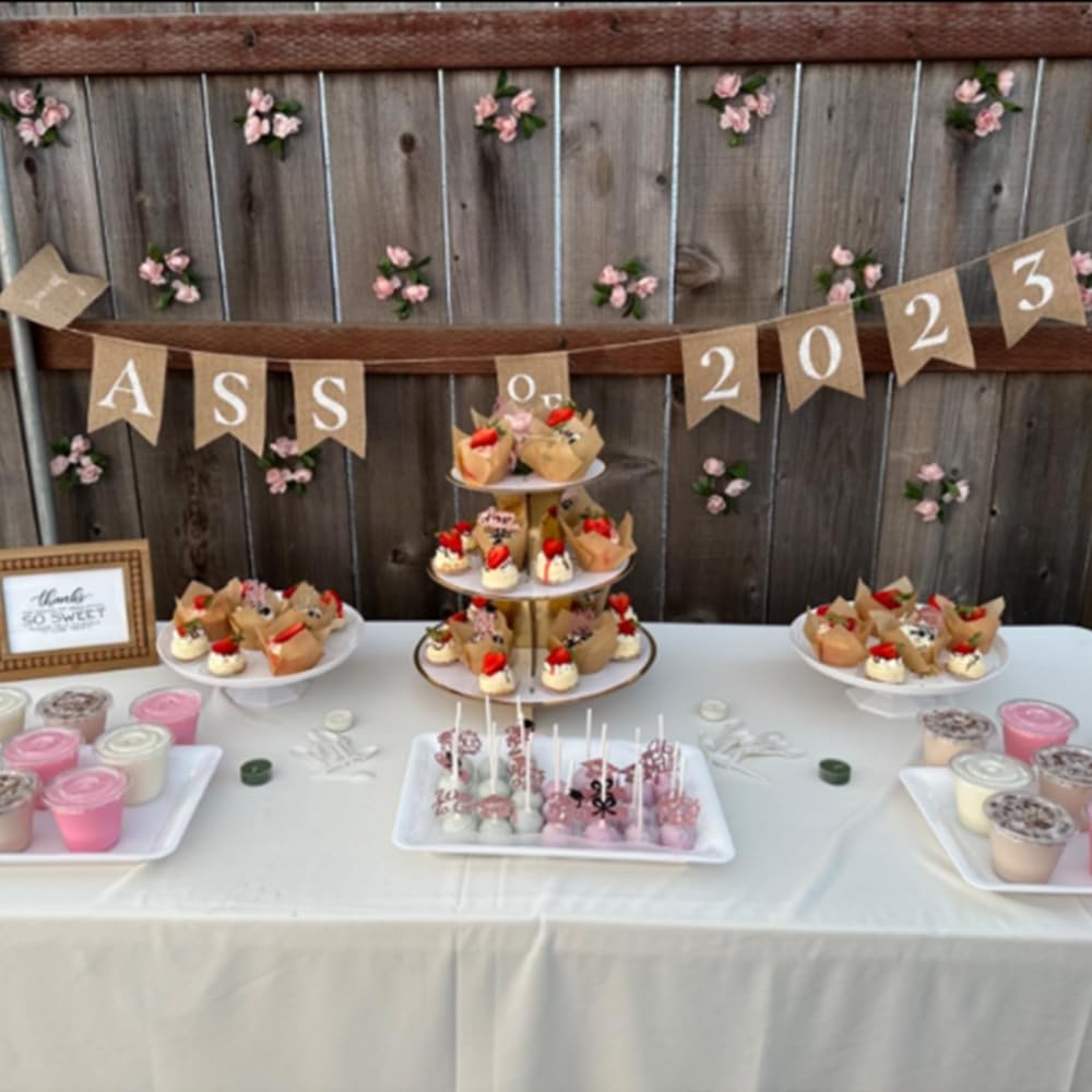 Ghirlanda Di Bandierine In Iuta - 8 Metri, 24 Pezzi, Decorazione Per Feste E Matrimoni