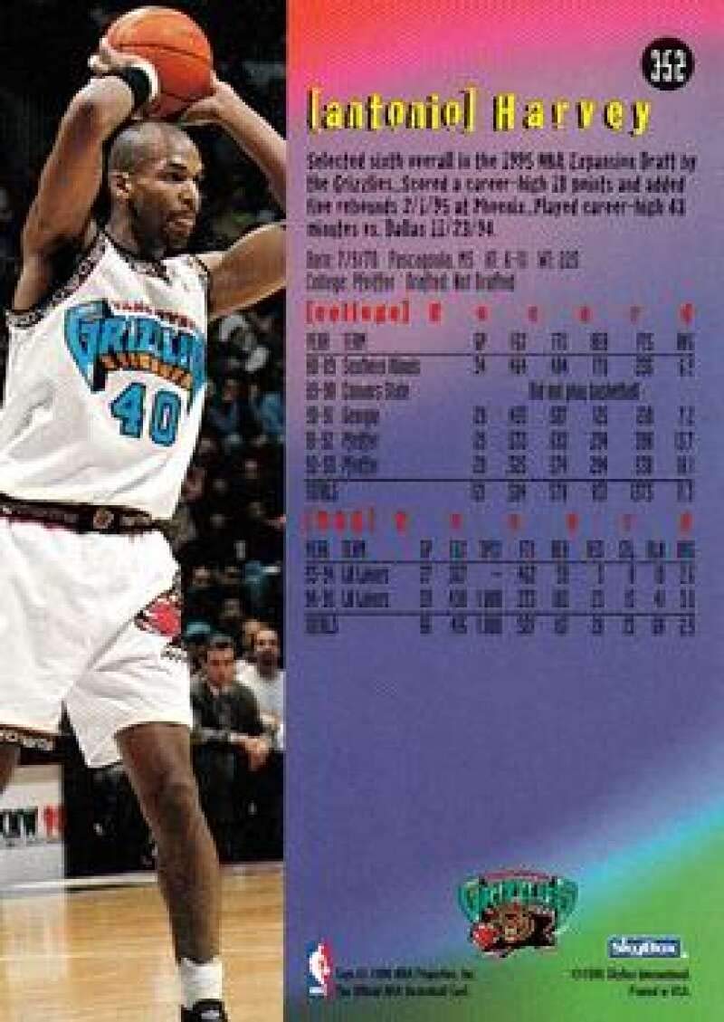 Amazon.com: 1995-96 NBA Hoops Series 2#352 Antonio Harvey