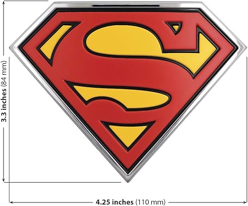 Miniatura 2 de Fan Emblems Insignia de coche 3D de Superman  Batman v Superman El amanecer de la justicia (cromo negro)