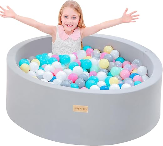 SROTIO Memory Foam Ball Pit for Baby Toddlers, 36 x 12 in Easy to Clean or Install of Ideal Gift for Children, Detachable Design, Hidden Zipper, No Ball