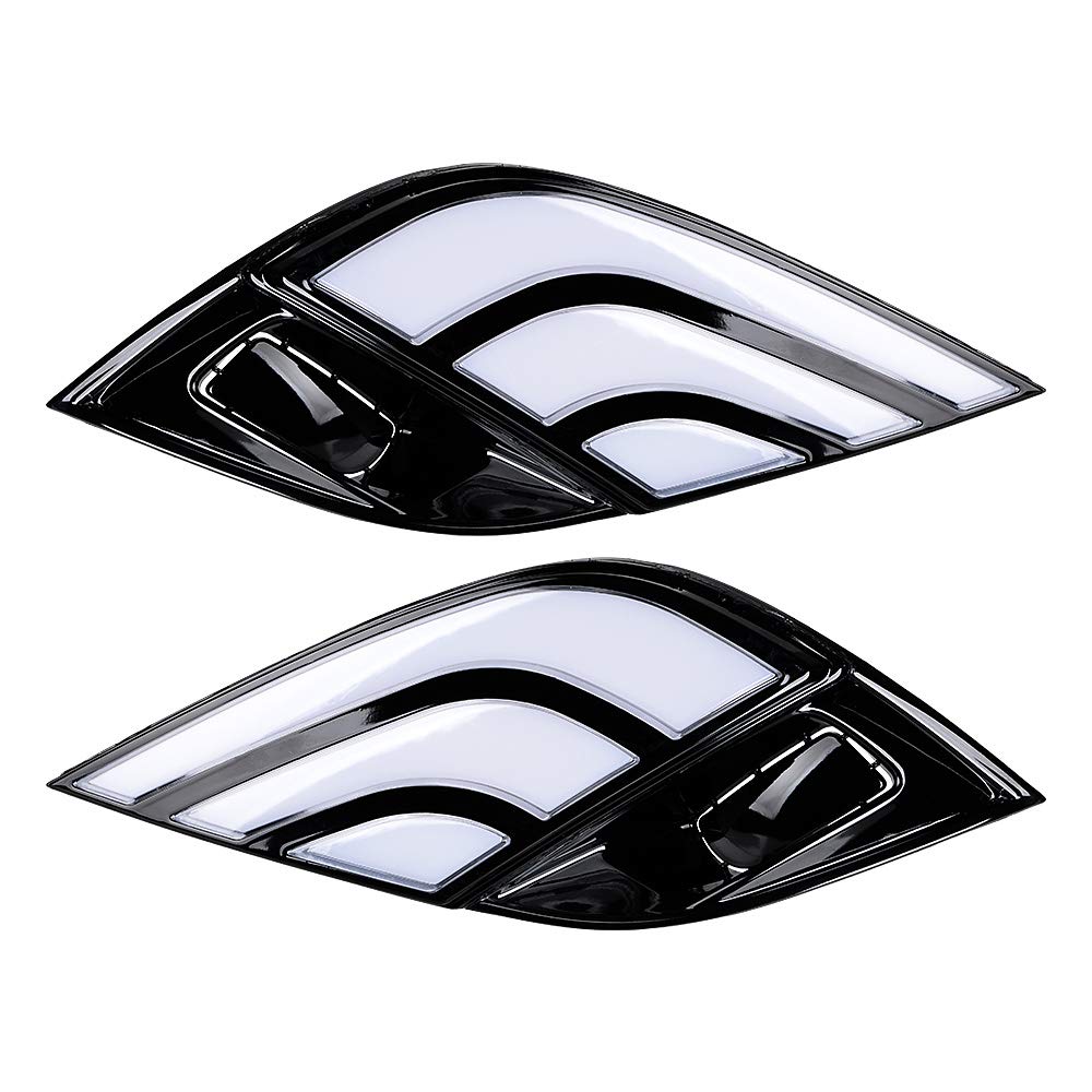 amopacorp Left and Right LED DRL Daytime Running Light with Turn Signal Indicator Lamp Kit Compatible with 2018 Toyota Camry SE XSE