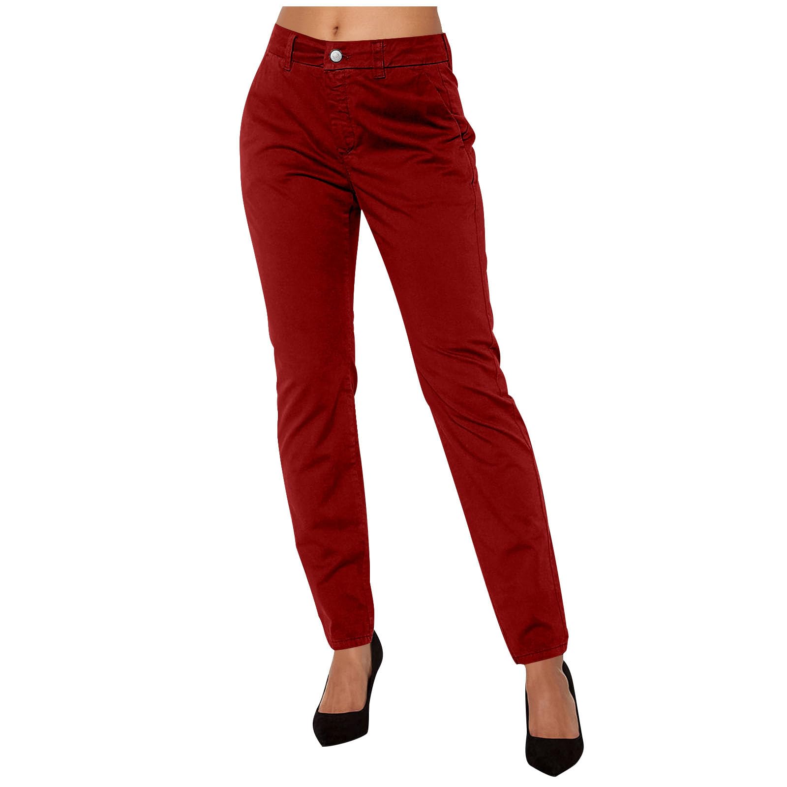 Womens Dress Pants Tretchy Pull On Straight Leg Business Casual Trousers Dressy Slacks Dress Pants for Office Work