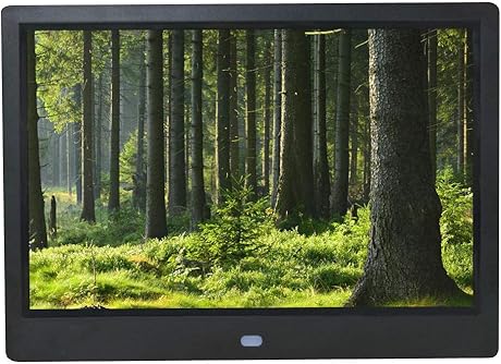 HUIJIN1 Digital Photo Frame 101 Zoll 1280x800 High Resolution Full IPS Photo Music Video Player Calendar Alarm Auto On Off Timer