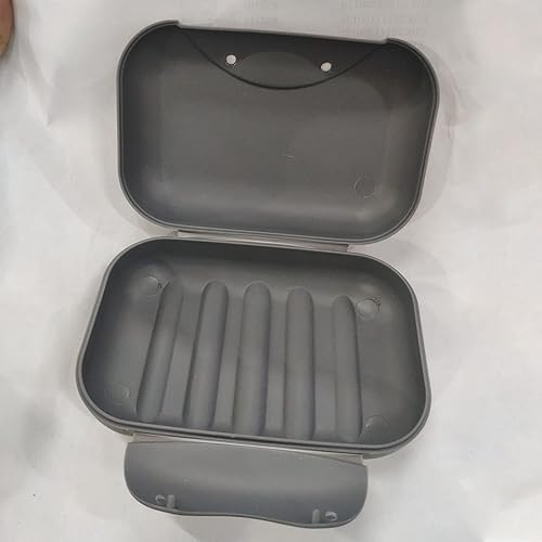 Miniatura 2 de VTOSEN Contenedor de jabón, funda de jabón portátil impermeable con tapa de bloqueo, caja de jabón a prueba de fugas, artículos de tocador de viaje